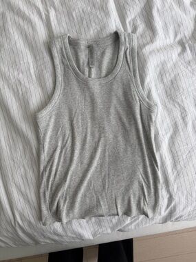 SKIMS Grey Ribbed Tank Top - SIZE LARGE